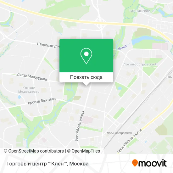 Карта Торговый центр ""Клён""