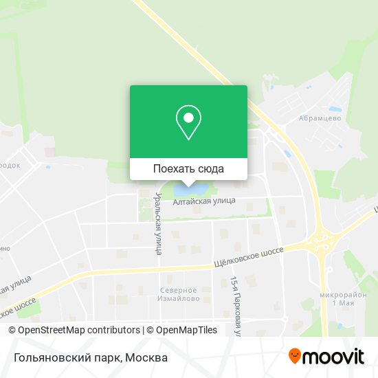Карта Гольяновcкий парк