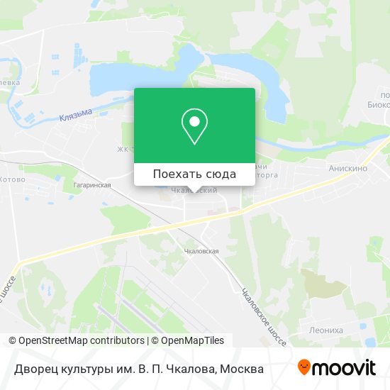 Карта Дворец культуры им. В. П. Чкалова
