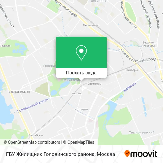 Карта ГБУ Жилищник Головинского района