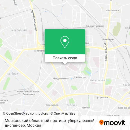 Карта Московский областной противотуберкулезный диспансер