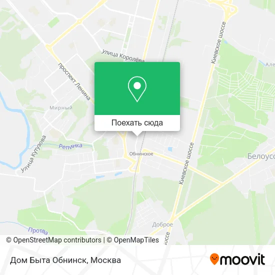 Карта Дом Быта Обнинск