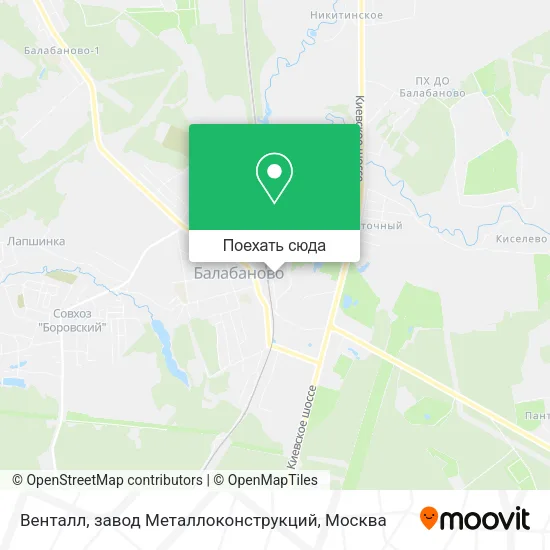 Карта Венталл, завод Металлоконструкций
