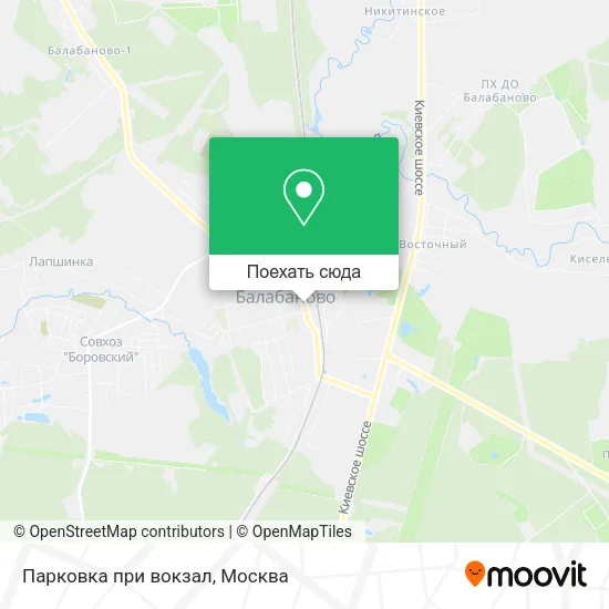 Карта Парковка при вокзал
