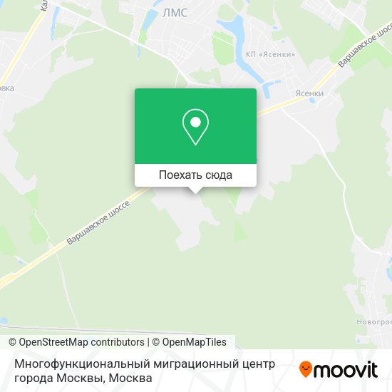Карта Многофункциональный миграционный центр города Москвы