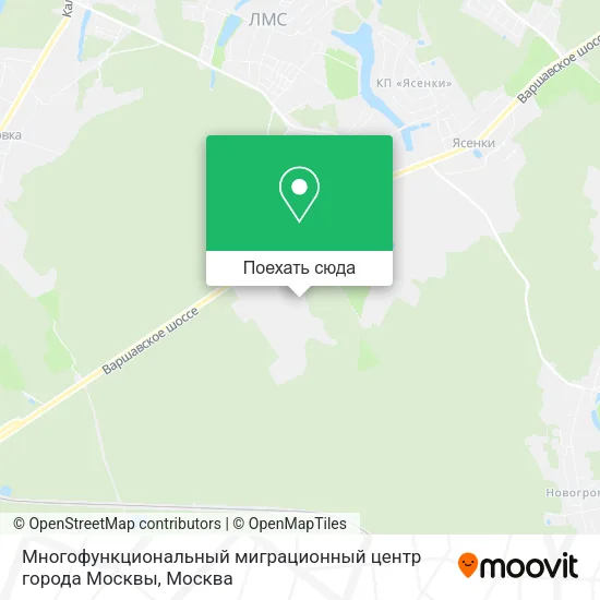 Карта Многофункциональный миграционный центр города Москвы