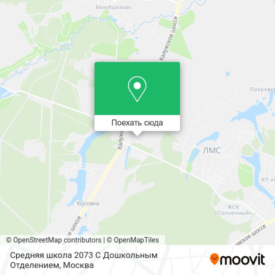 Карта Средняя школа 2073 С Дошкольным Отделением