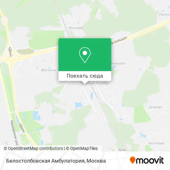 Карта Белостолбовская Амбулатория
