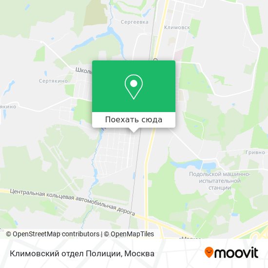 Карта Климовский отдел Полиции