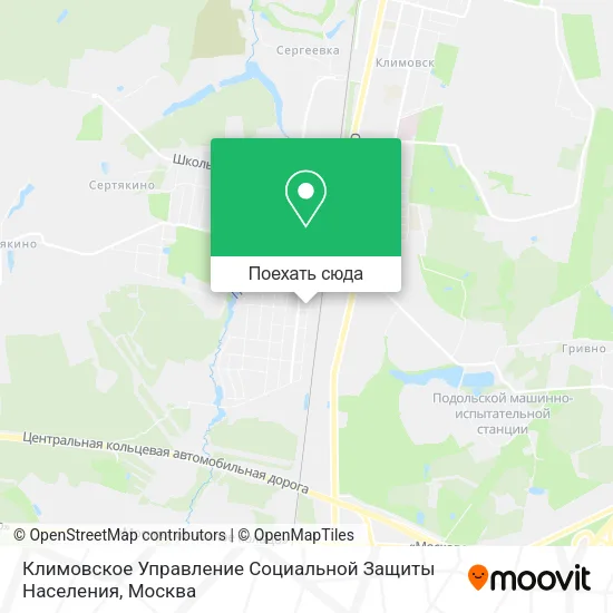 Карта Климовское Управление Социальной Защиты Населения