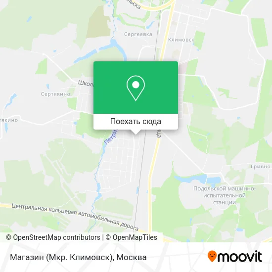 Карта Магазин (Мкр. Климовск)