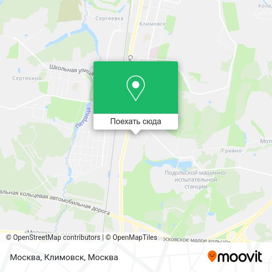 Карта Москва, Климовск