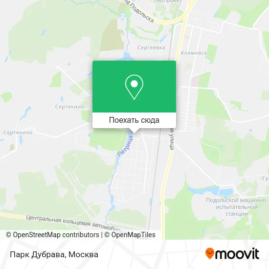 Карта Парк Дубрава