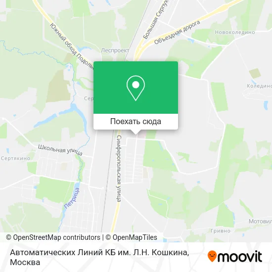 Карта Автоматических Линий КБ им. Л.Н. Кошкина