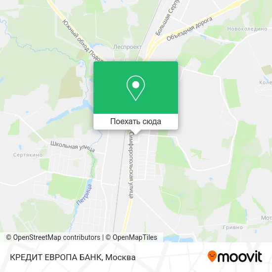 Карта КРЕДИТ ЕВРОПА БАНК