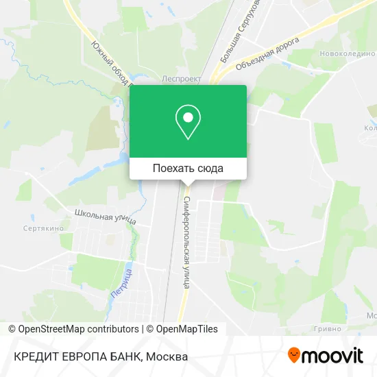 Карта КРЕДИТ ЕВРОПА БАНК
