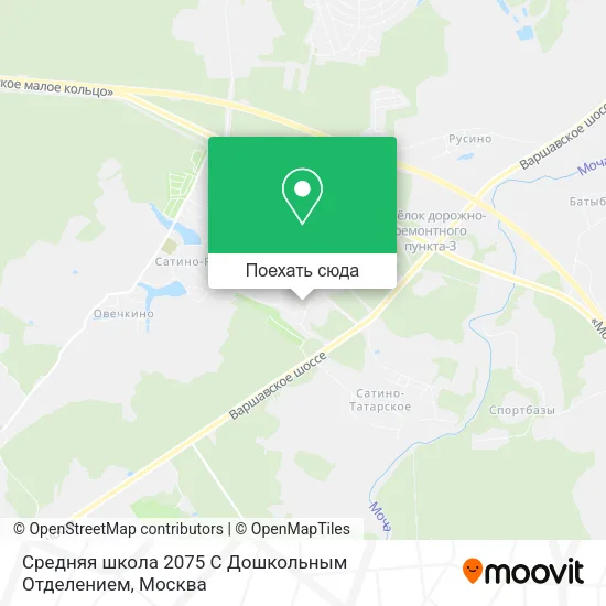 Карта Средняя школа 2075 С Дошкольным Отделением