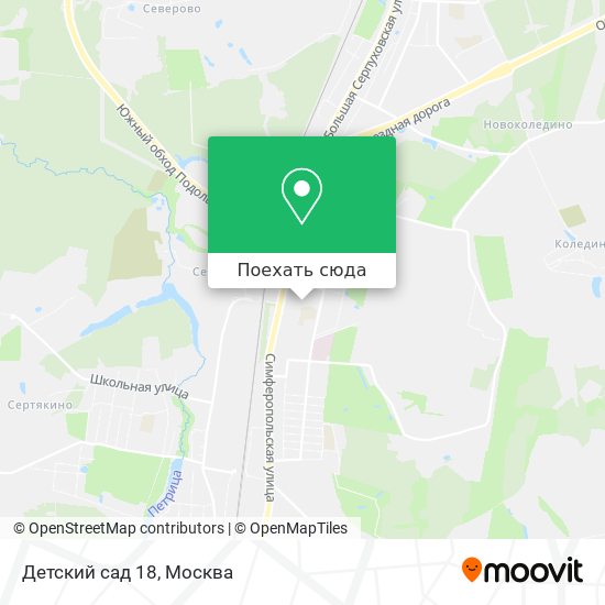 Карта Детский сад 18