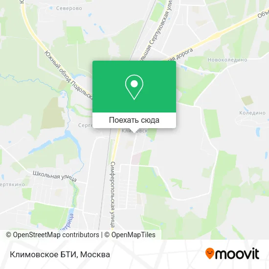 Карта Климовское БТИ