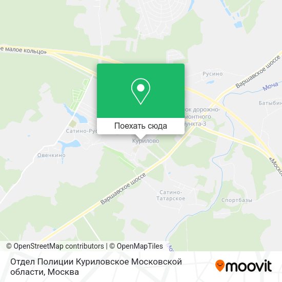 Карта Отдел Полиции Куриловское Московской области