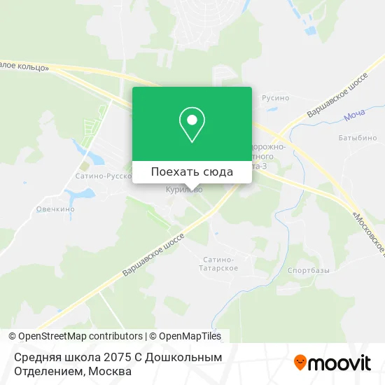 Карта Средняя школа 2075 С Дошкольным Отделением