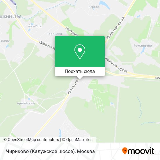 Карта Чириково (Калужское шоссе)
