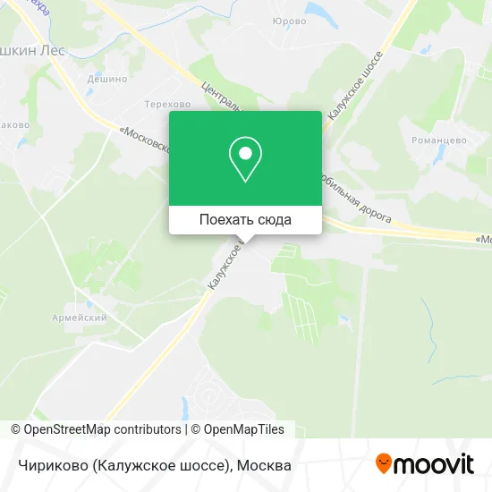 Карта Чириково (Калужское шоссе)