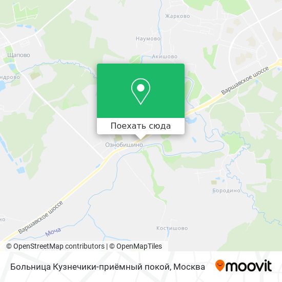Карта Больница Кузнечики-приёмный покой