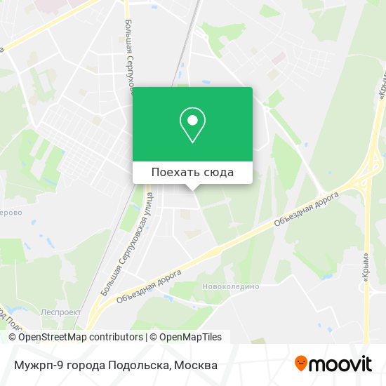 Карта Мужрп-9 города Подольска