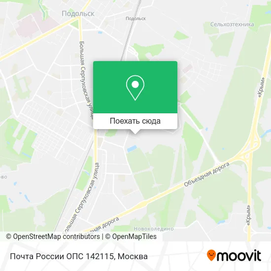 Карта Почта России ОПС 142115