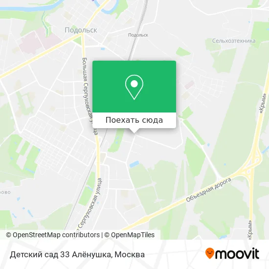 Карта Детский сад 33 Алёнушка