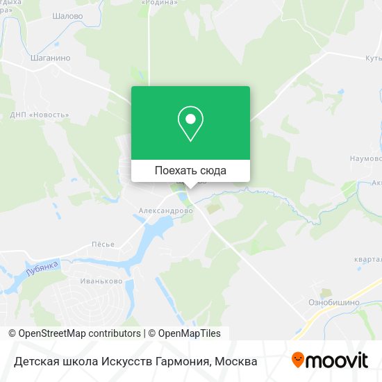 Карта Детская школа Искусств Гармония