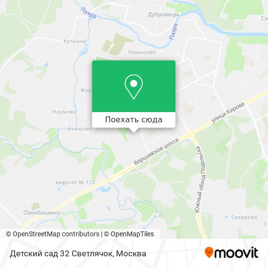 Карта Детский сад 32 Светлячок
