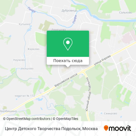Карта Центр Детского Творчества Подольск