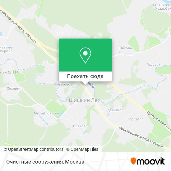 Карта Очистные сооружения