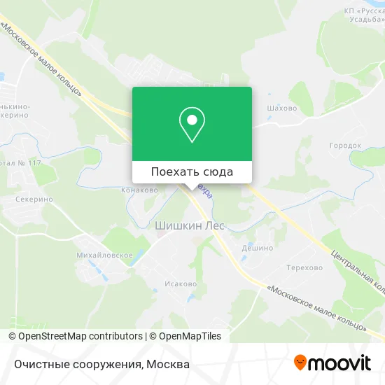 Карта Очистные сооружения