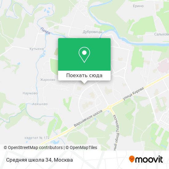 Карта Средняя школа 34