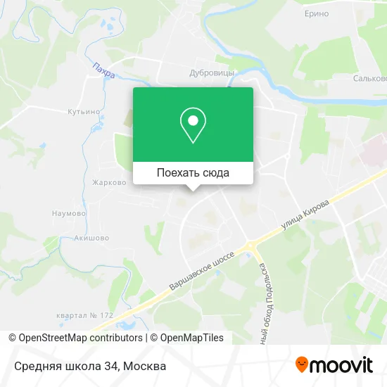 Карта Средняя школа 34