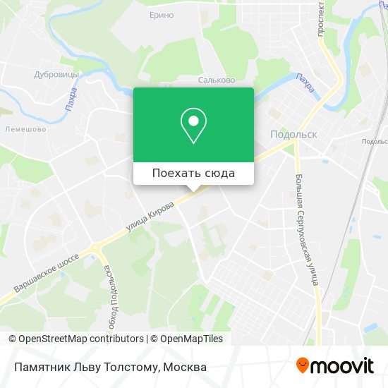Карта Памятник Льву Толстому