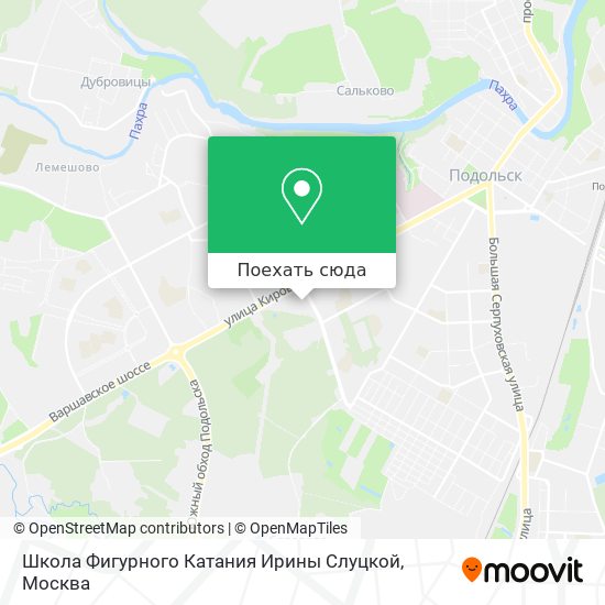 Карта Школа Фигурного Катания Ирины Слуцкой