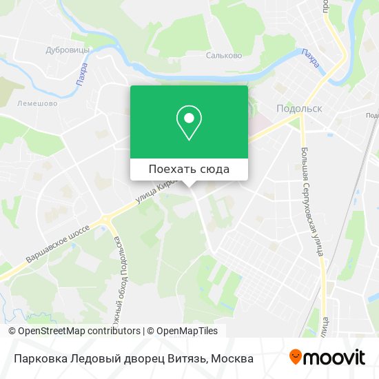 Карта Парковка Ледовый дворец Витязь