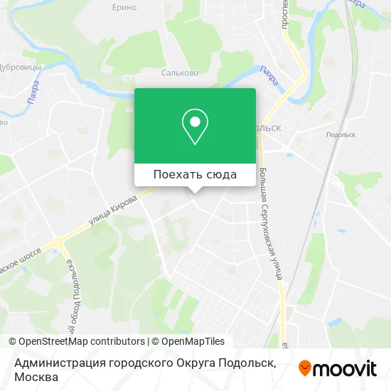 Карта Администрация городского Округа Подольск