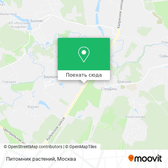 Карта Питомник растений