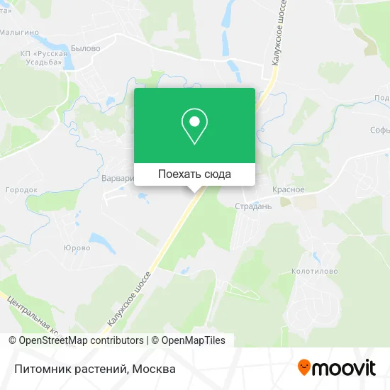 Карта Питомник растений
