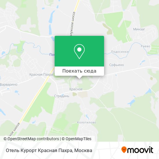 Карта Отель Курорт Красная Пахра