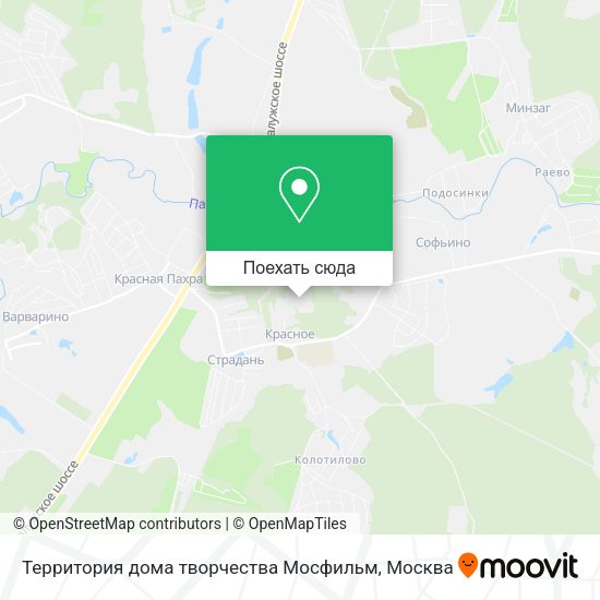 Карта Территория дома творчества Мосфильм