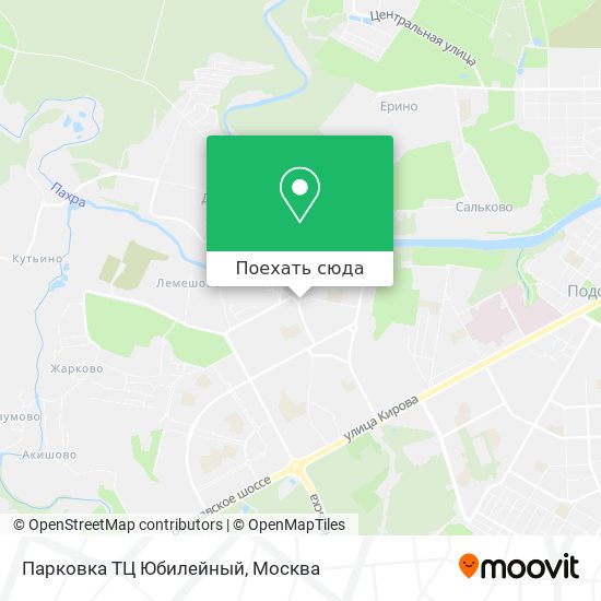 Карта Парковка ТЦ Юбилейный