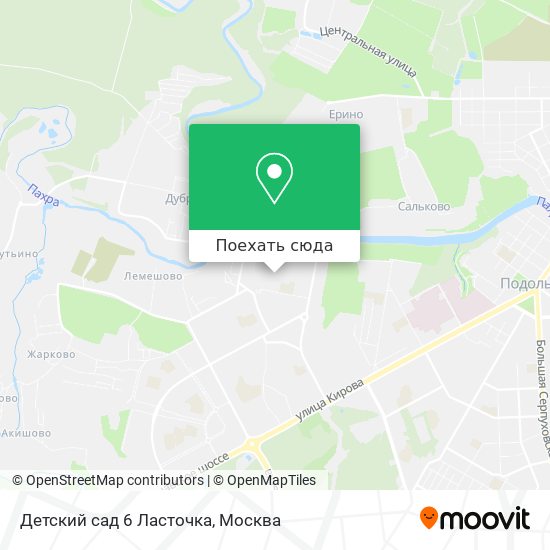 Карта Детский сад 6 Ласточка