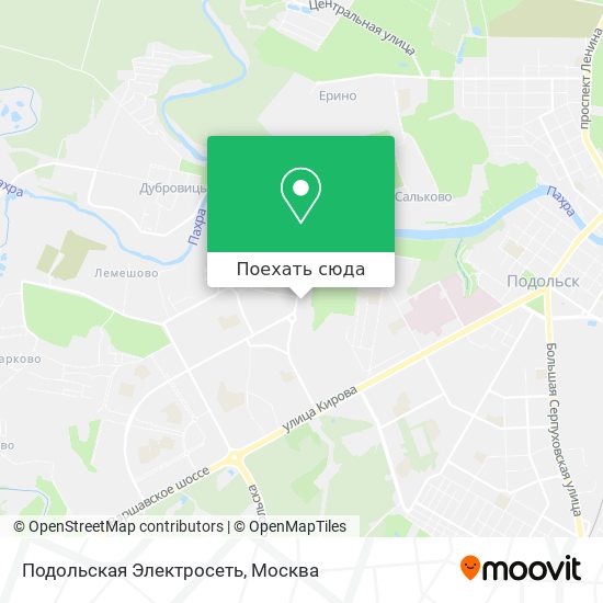 Карта Подольская Электросеть