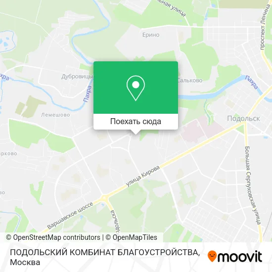 Карта ПОДОЛЬСКИЙ КОМБИНАТ БЛАГОУСТРОЙСТВА